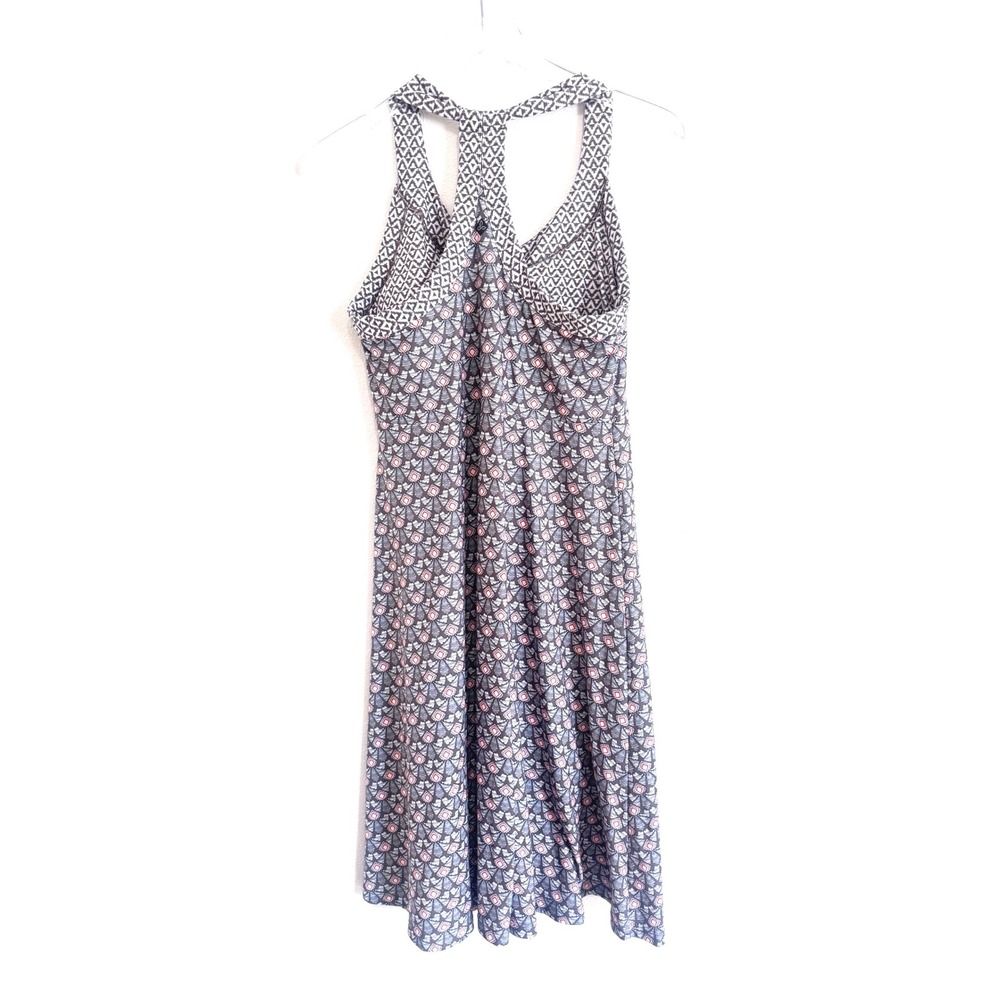 Prana Cali Dress: | Women's Gray Geometric Racerback with Built-in Bra - Picture 5 of 6